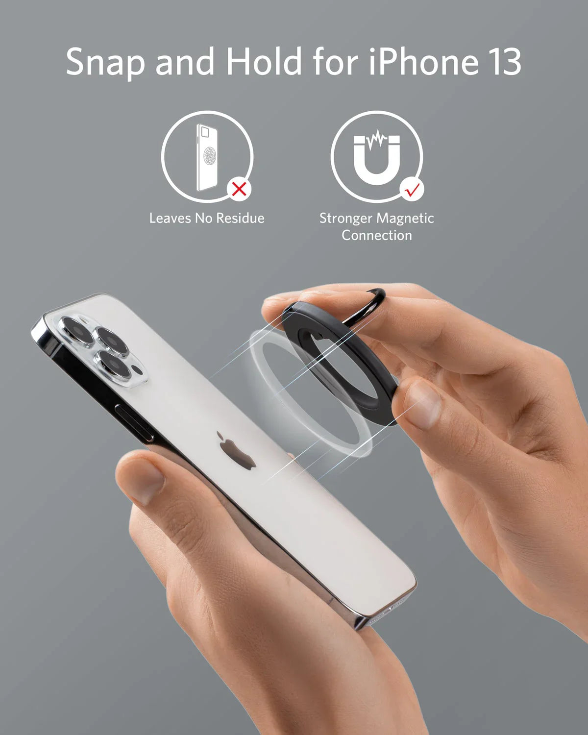 Anker Magnetic Phone Grip (MagGo) - Black - Tashqila Anker Magnetic Phone Grip (MagGo) - Black - Tashqila